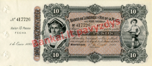 10 Pesų banknoto priekinė pusė