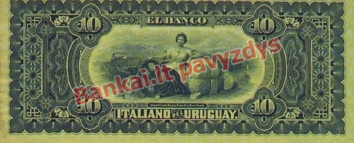 10 Pesų banknoto galinė pusė