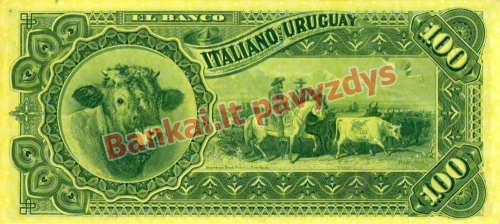 100 Pesų banknoto galinė pusė