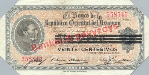 20 Centisimų banknoto priekinė pusė