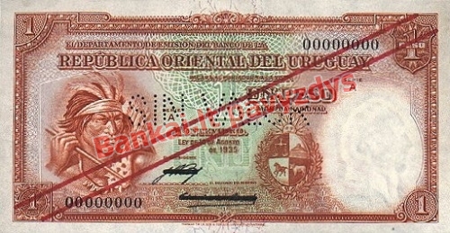 1 Peso banknoto priekinė pusė