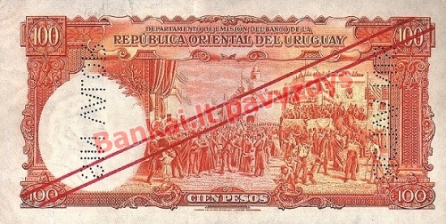 100 Pesų banknoto galinė pusė