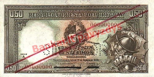 50 Centisimų banknoto priekinė pusė