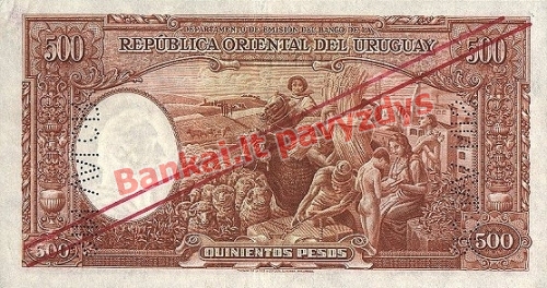 500 Pesų banknoto galinė pusė