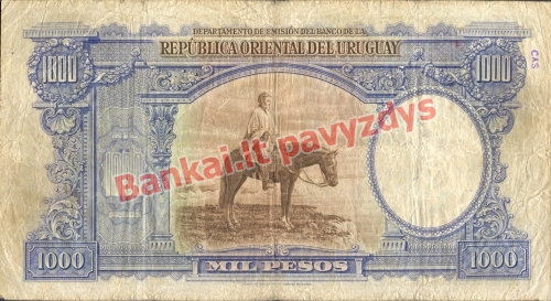 1000 Pesų banknoto galinė pusė