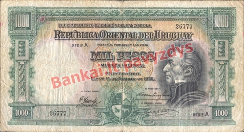 1000 Pesų banknoto priekinė pusė