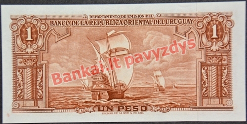 1 Peso banknoto galinė pusė