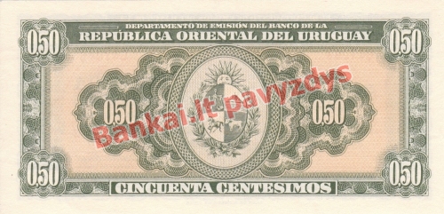 50 Centisimų banknoto galinė pusė