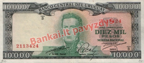 10000 Pesų banknoto priekinė pusė