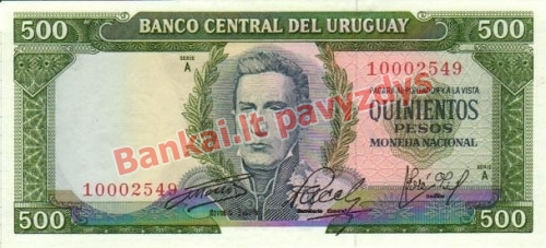 500 Pesų banknoto priekinė pusė