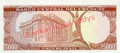 5000 Peso banknoto galinė pusė