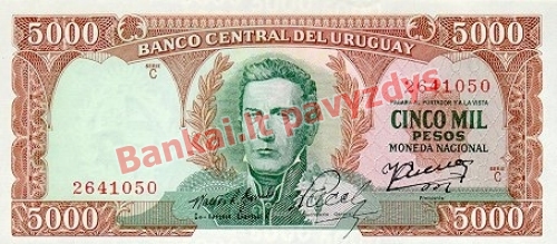 5000 Peso banknoto priekinė pusė