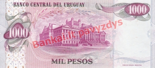 1000 Pesų banknoto galinė pusė