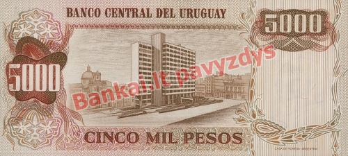 5 Nuevo Pesų banknoto galinė pusė