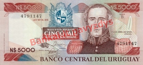 5000 Naujųjų solių banknoto priekinė pusė