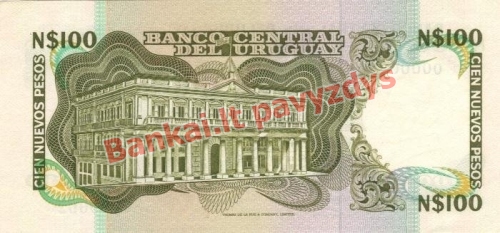 100 Nuevo Pesų banknoto galinė pusė