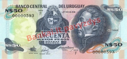 50 Nuevo Pesų banknoto priekinė pusė