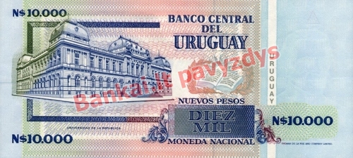 10000 Nuevo Pesų banknoto galinė pusė