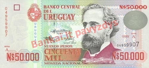 50000 Nuevo Pesų banknoto priekinė pusė