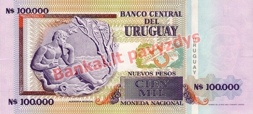 100000 Nuevo Pesų banknoto galinė pusė