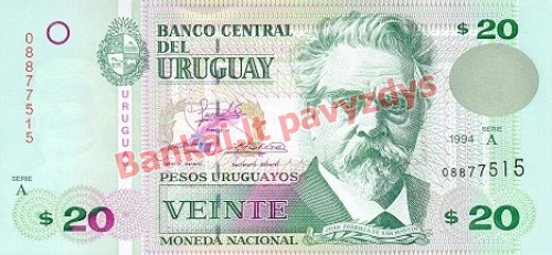 20 Pesų banknoto priekinė pusė