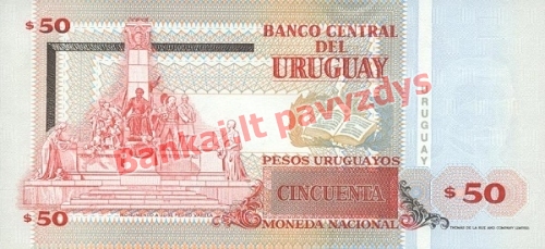 50 Pesų banknoto galinė pusė