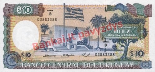 10 Pesų banknoto priekinė pusė