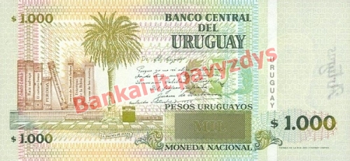1000 Pesų banknoto galinė pusė