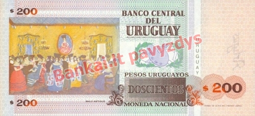 200 Pesų banknoto galinė pusė