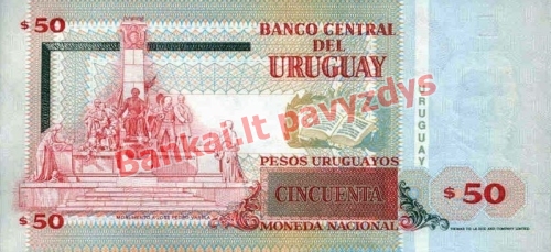 50 Pesų banknoto galinė pusė