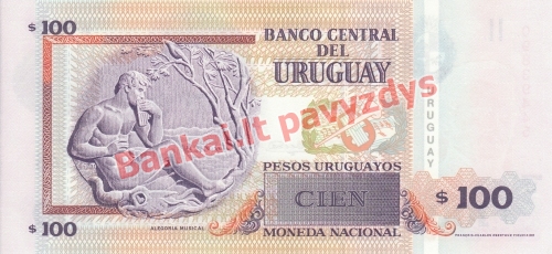 100 Pesų banknoto galinė pusė