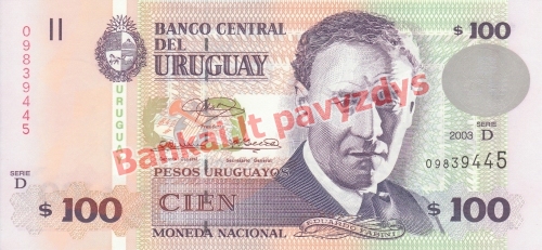 100 Pesų banknoto priekinė pusė