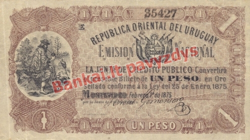 1 Peso banknoto priekinė pusė