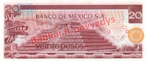 20 Pesų banknoto galinė pusė