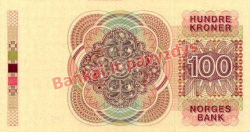 100 Kronų banknoto galinė pusė