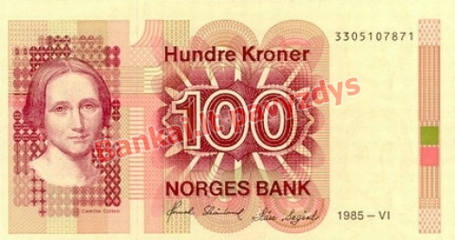 100 Kronų banknoto priekinė pusė