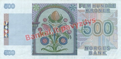 500 Kronų banknoto galinė pusė