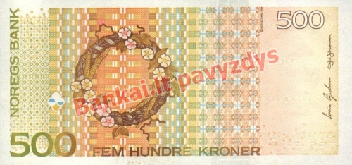 500 Kronų banknoto galinė pusė