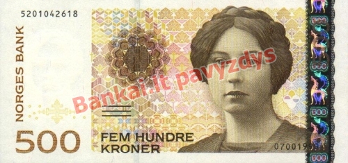 500 Kronų banknoto priekinė pusė