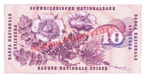 10 Frankų banknoto galinė pusė