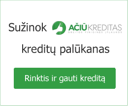 AČIŪ kreditas greitųjų kreditų palūkanos