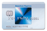 Blue iš American Express kortelė