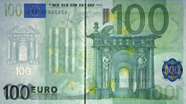 100 eurų apsauginis siūlelis