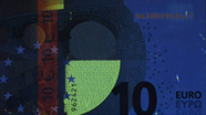 10 eurų ultravioletinis banknoto vaizdas Nr. 5