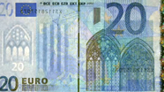 20 eurų apsauginis siūlelis