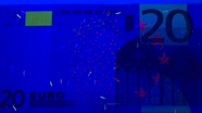 20 eurų ultravioletinis banknoto vaizdas