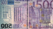500 eurų vandens ženklas