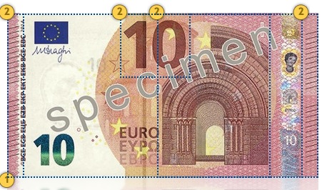 Naujas 10 eurų banknotas. Apčiuopkite.