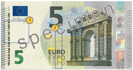 Naujieji 5 eurų banknotai. Pažvelkite.