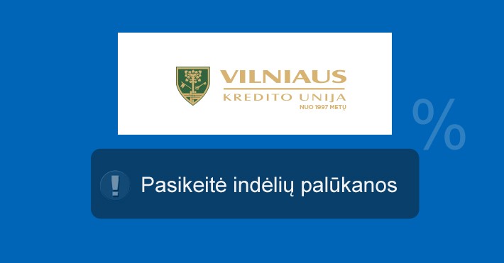 Vilniaus kredito unija indėliai